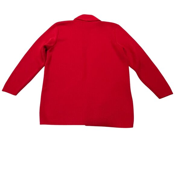 Alpacas Best Peruvian 100% Baby Alpaca Cardigan, Pockets, Red, L - Picture 5 of 6
